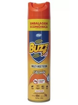 Multi Inseticida Aerossol Citronela Buzz Off 400ml Ação Rápida com Proteção Prolongada por até 24 Horas Contra Insetos Voadores e Rasteiros