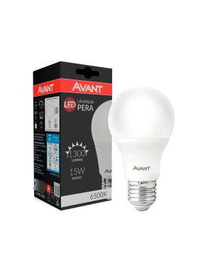 LAMPADA LED PERA 15W 1350 LUMENS 6500K LUZ BRANCA UN. AVANT