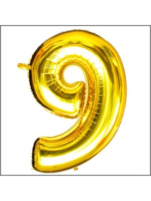 BALAO METALIZADO NUMERO 9 40CM RIO TIJUCAS