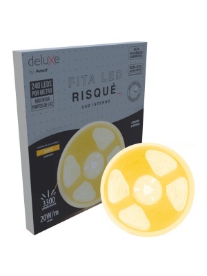 FITA LED INTERNA RISQUE IP20 20WM 5M AMARELA 3000K 12V UN. AVANT