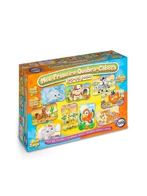 JOGO MEU PRIMEIRO QUEBRA CABECA C/9 JOGOS C/33 PCS 10X15CM UN. TOIA BRINQUEDOS