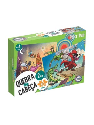 QUEBRA CABECA C/2 JOGOS PETER PAN C/60 PCS CADA UN. TOIA BRIQUEDOS