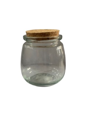 POTE DE VIDRO C/ ROLHA 280ML 9,5X7CM UN. GM GOLD