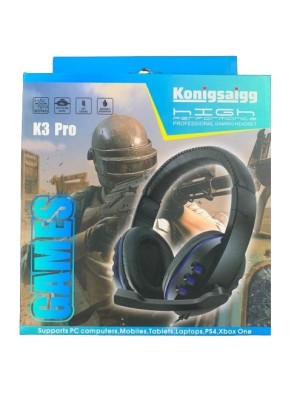 FONE DE OUVIDO HEADSET COM FIO E MICROFONE K3 PRO UN. JMD IMPORTS