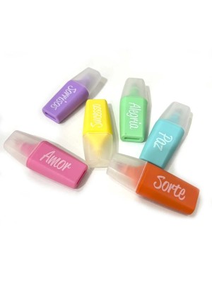 MARCA TEXTO DESEJOS C/6PCS 7X2,5CM UN.