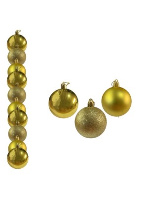 BOLA NATAL 5CM PCT COM 10 UNID CORES SORTIDAS - TOP IMPORTADORA