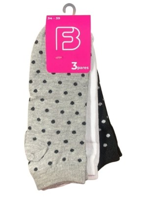 MEIA CANO CURTO FEM 3PARES 34-39 UN. CIA DA MEIA