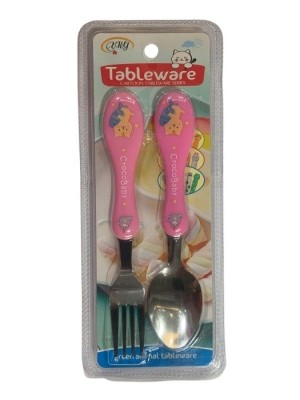 GARFO E COLHER PLASTICO/METAL CORES SORTIDAS UN. TOP IMPORTADORA