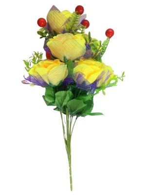 BUQUE FLOR ROSA 42CM MINI ARTIFICIAL CORES SORTIDAS UN. TOP IMPORTADORA