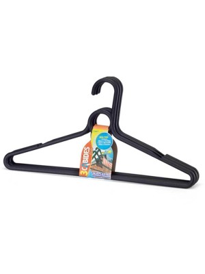 Cabide Resistente Preto Kit 3 Unidades – Organização Prática e Durável