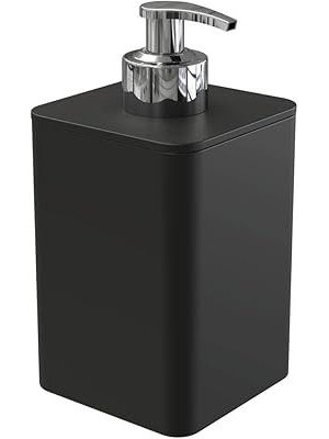 PORTA SABONETE LIQUIDO INFINITY PRETO 7,5X14,5CM UN.