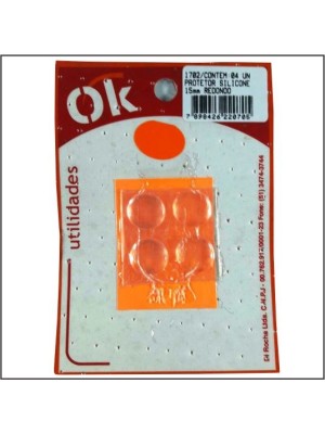 OK PROTETOR DE SILICONE 15MM REDONDO C/4 UN. OK UTILIDADES