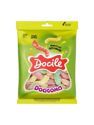 BALA DE GOMA DOCIGOMA MINHOCAS AZEDINHAS 1KG UN. DOCILE
