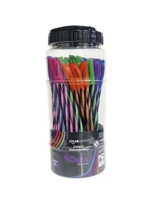 CANETA ESF. WOW 0.7 DISPLAY C/50PCS UN. COLORIDA/PRETO UN. SORTIDAS