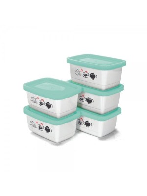 POTE RETANGULAR MINI CONJ. 5PCS  DEC. UN.