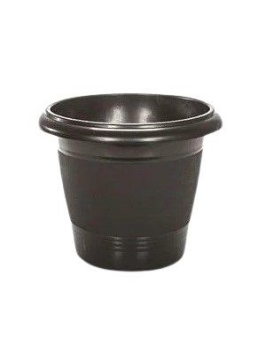 VASO REDONDO PRETO 7,5LTS DE PLAST. UN