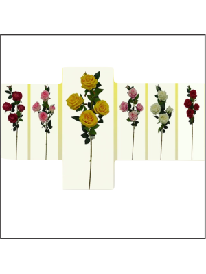 ROSA MADRI X5 84CM BELLA FLOR