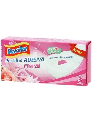 Pastilha Adesiva Com 3un Floral Odorizador Vaso Sanitario