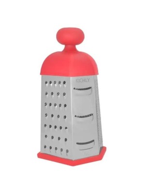 RALADOR DE ACO INOX C/CABO PLASTICO 6 LADOS 25CM UN.