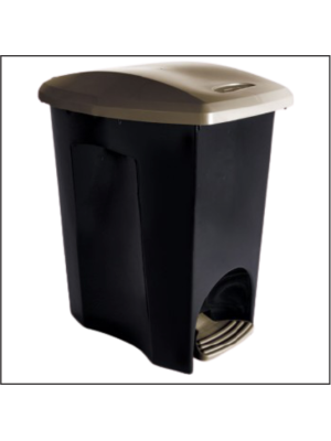 Lixeira de Plástico 15 Litros com Pedal Ecoblack 