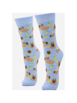 MEIA CANO LONGO 39-43 DIVERTIDA CASUAL ADULTO UN.