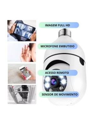 CÂMERA INTELIGENTE WIFI JT-8177 HD COM VISÃO NOTURNA E DETECÇÃO DE MOVIMENTO