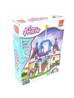 Dream Princess Brinquedo Educativo Blocos de Montar 90 Peças Castelo de Princesa Tipo Lego Didatico
