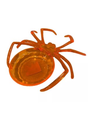 Petisqueira Aranha 22cm Laranja– Prato Decorativo Halloween para Servir Doces, Salgados e Petiscos em Festas Temáticas