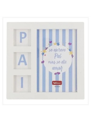 Porta Retrato Box Dia dos Pais 17x17cm Foto 10x15cm