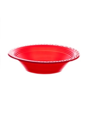 Prato Descartável Fundo 15cm Sobremesa Vermelho