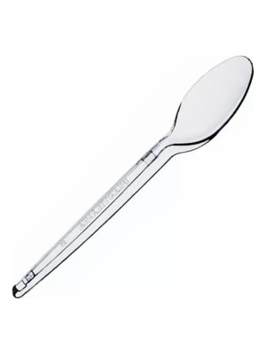 Colher Plástica Sobremesa  Cristal 25 Unidades