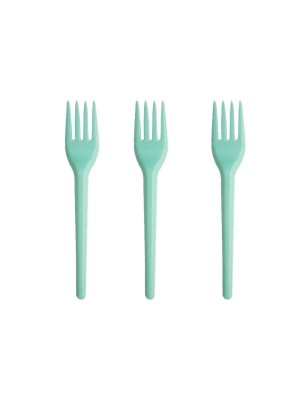 Garfo Plástico Sobremesa 25 Unidades Doces Aniversario Verde Candy