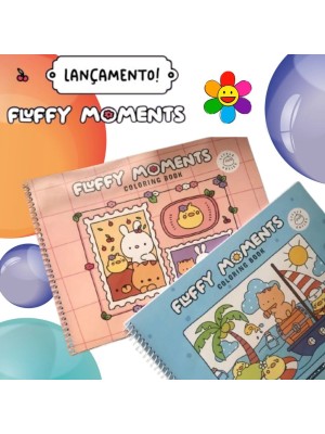 Momentos fofos – Livro de colorir Fluffy Moments Capa Maleavel