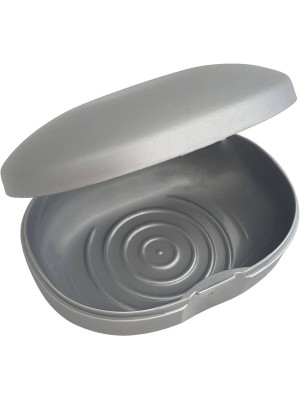 Porta Sabonete De Barra Saboneteira Plástica Atoxica Soft Prata