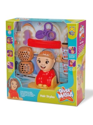 Brinquedo Diver Hair Style Massinha Modelar Cabelo Maluco