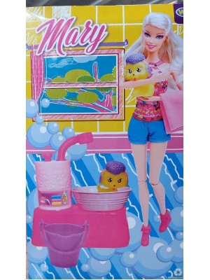 Boneca Mary Hora do Banho Wellkids com Acessórios