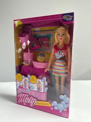 Boneca Mary Hora do Banho Wellkids com Acessórios