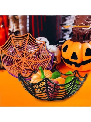 Porta Doces para Mesa Tema Halloween Teia de Aranha