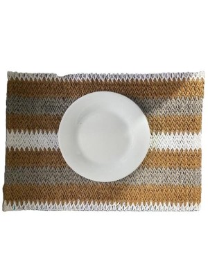 Jogo Americano Trançado Decorativo 45x30cm Cores Neutras (1 Unidade) – Mesa Posta Rústica Moderna