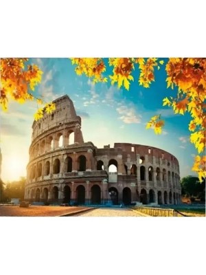 Quebra-Cabeça Coliseu no Outono 500 Peças Pais & Filhos – Puzzle Adulto Educativo, Cultural e Decorativo Inspirado em Roma