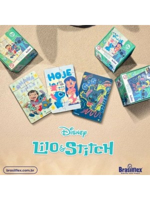 Mini Quebra-Cabeça Infantil Lilo & Stitch 10 Peças