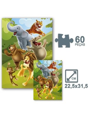 Quebra-Cabeça Friends Animais da Floresta 60 Peças Infantil – Pais & Filhos