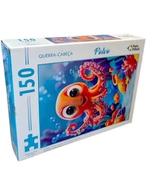 Quebra-Cabeça Polvo 150 Peças Pais & Filhos – Brinquedo Educativo Infantil