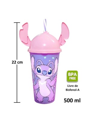  Copo com Tampa Lúdica Angel 500ml Plasútil 