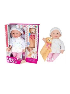 Boneca Collection Baby Reborn Urso Naninha 37cm Boneca Realista Soft Brinquedo Infantil Educativo