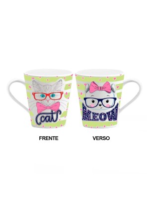 Caneca 290ml de Porcelana Pet Faixa  – Caneca Decorada para Café, Chá e Chocolate Quente, Presente Criativo para Amantes de Pets