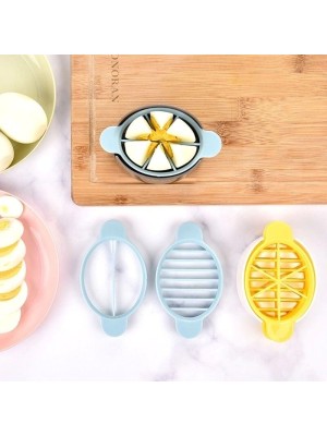 Cortador de Ovos 3x10,5cm Utensílio Doméstico Prático para Cozinha, Fatiador de Ovos Cozidos Compacto e Fácil de Limpar