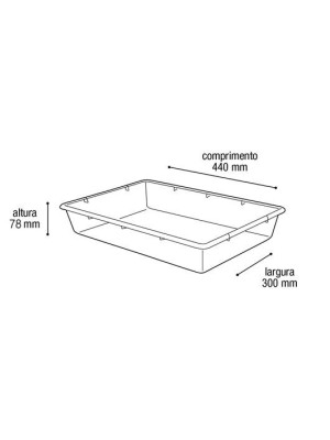 Bandeja Multiuso Translúcida 7 Litros Plástica Resistente para Organização de Cozinha, Escritório e Banheiro – Compacta e Fácil de Limpar