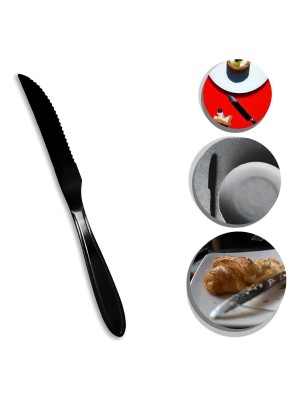 Faca para Churrasco Sunshine Black 20 cm Inox Cabo Preto Ergonômico Linha Premium