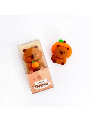 Apontador de Capivara Fofo e Decorativo – Papelaria Criativa, Design Divertido, Cores Sortidas